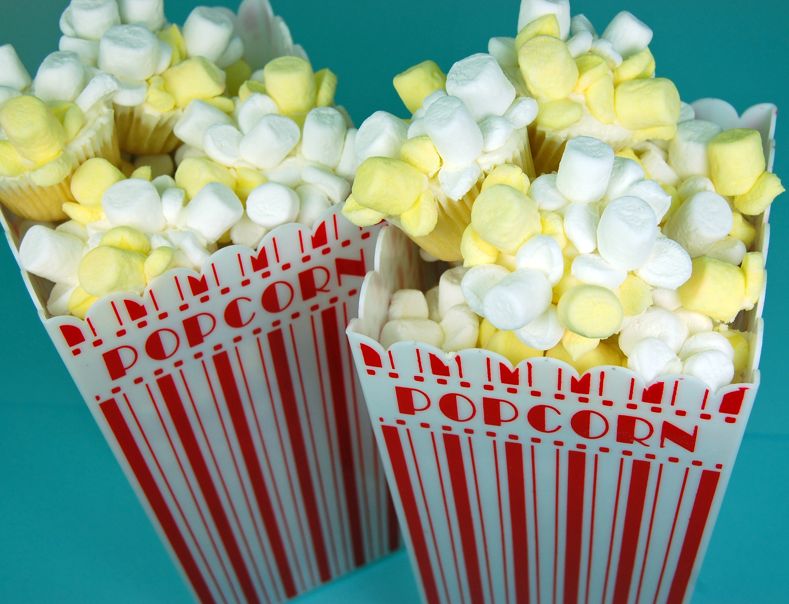 Popcorn Cupcakes - blue Popcorn Cupcakes - blue