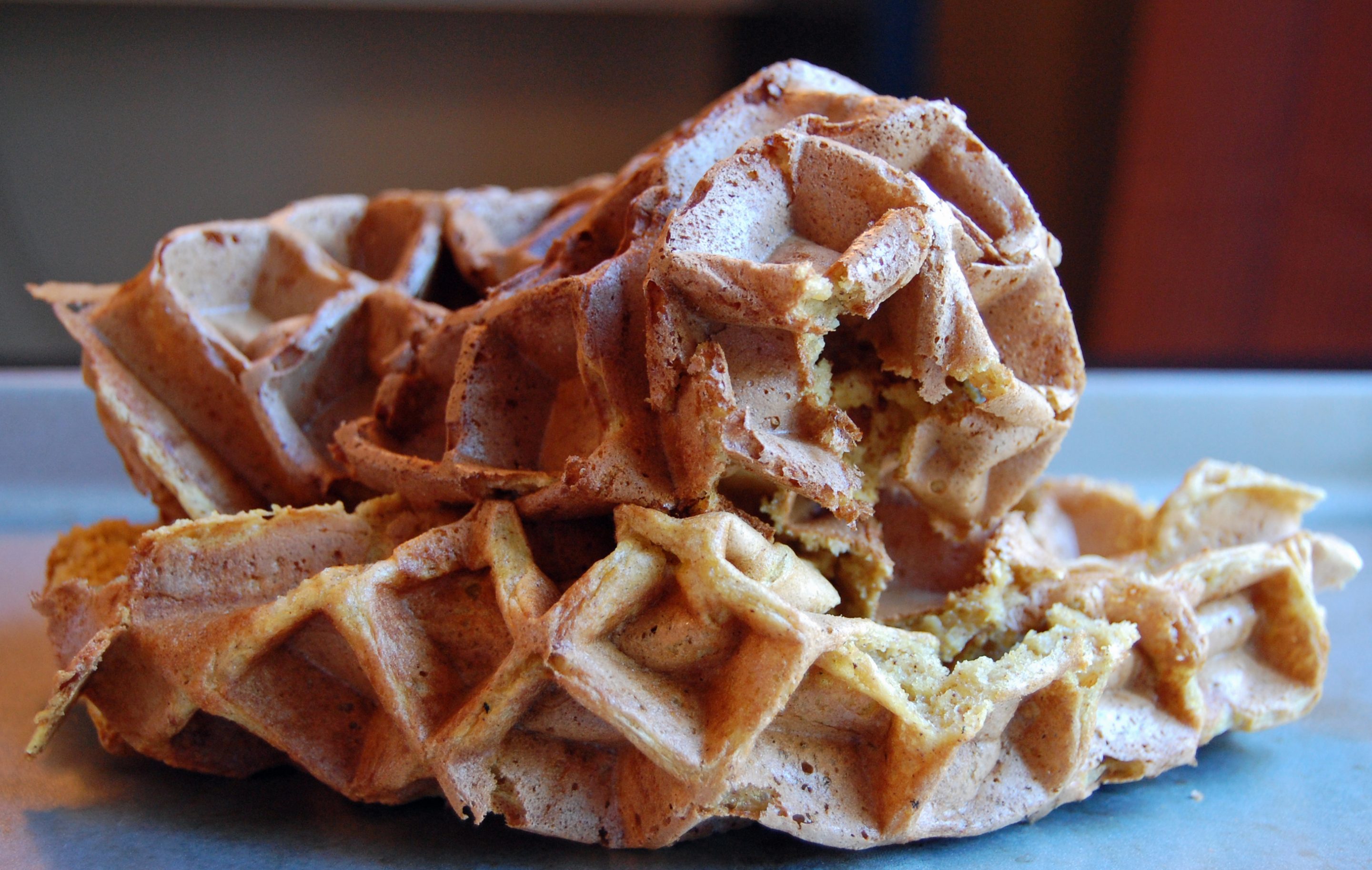 Pumpkin Waffle Mess